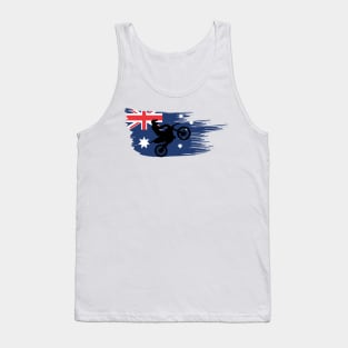 Awesome Australian flag Dirt bike/Motocross design. Tank Top